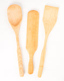 The BoWood basic 3 piece kitchen utensil set includes a spoon, spurtle and square spatula that are sure to do everything you need in the kitchen.