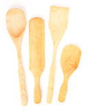 The BoWood classic 4 piece kitchen utensil set includes a spoon, spurtle, rice scoop and square spatula to do everything you need in the kitchen.